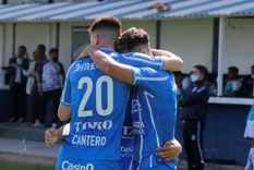 Festejo de gol en el Gambarte. Foto: Club Godoy Cruz