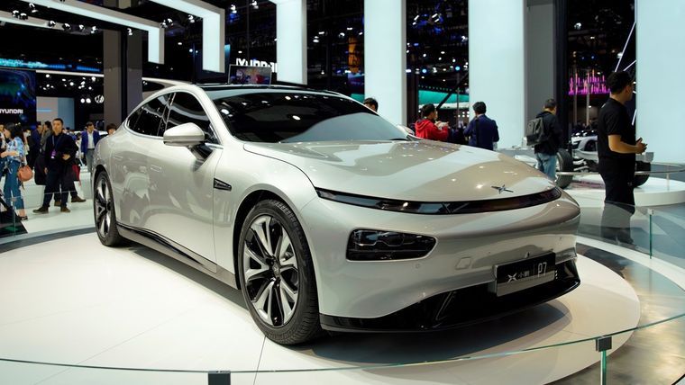 El vehículo eléctrico chino XPeng P7. Foto: Reuters