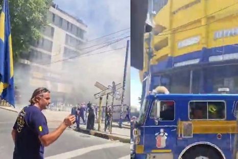 Se incendió un restaurante a metros del acceso principal a la Bombonera. Se incendió un restaurante a metros del acceso principal a la Bombonera.