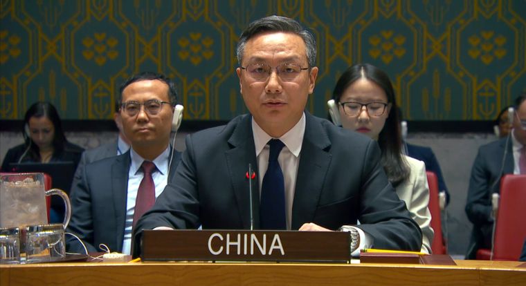 El representante de China ante la ONU, Sun Lei.