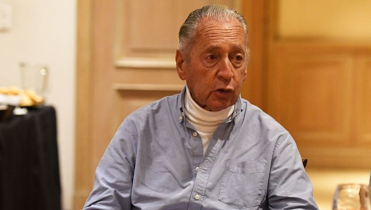 Funes De Rioja dialogó con los medios de comunicación Foto: Santiago Tagua/MDZ