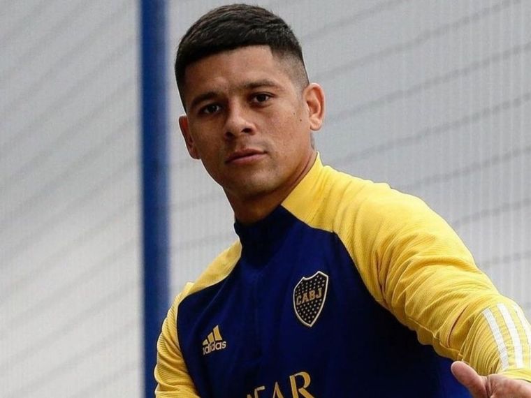 Marcos Rojo fue a ver la Reserva de Estudiantes y generó revuelo. Foto: Boca Juniors
