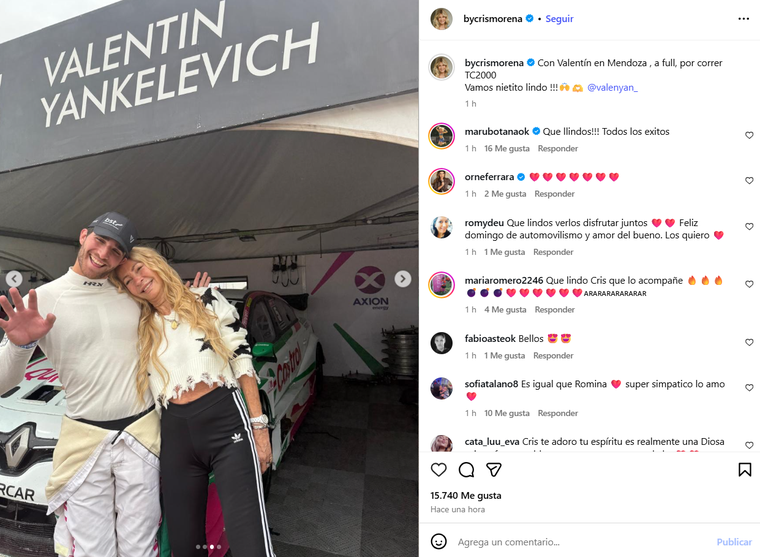 El posteo de Cris Morena. El posteo de Cris Morena.