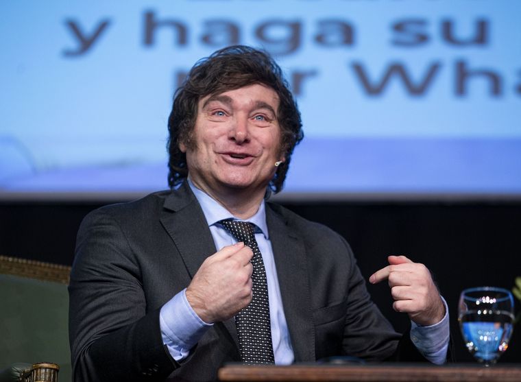 Javier Milei, líder de La Libertad Avanza, con sus declaraciones generó incertidumbre en el mercado cambaria. Foto: Noticias Argentinas