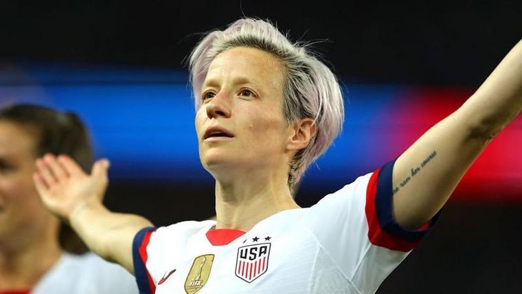 La jugadora estadounidense Megan Rapinoe es una de las insignias de la explosión de popularidad que vive el fútbol femenino. Foto: GETTY IMAGES