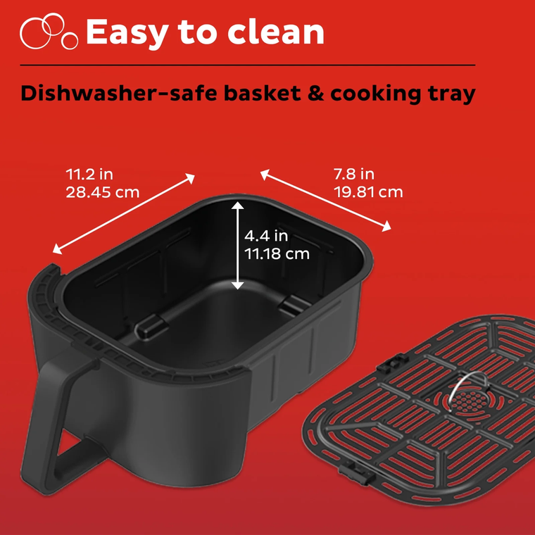 Las medidas de esta freidora de aire. Las medidas de esta freidora de aire.