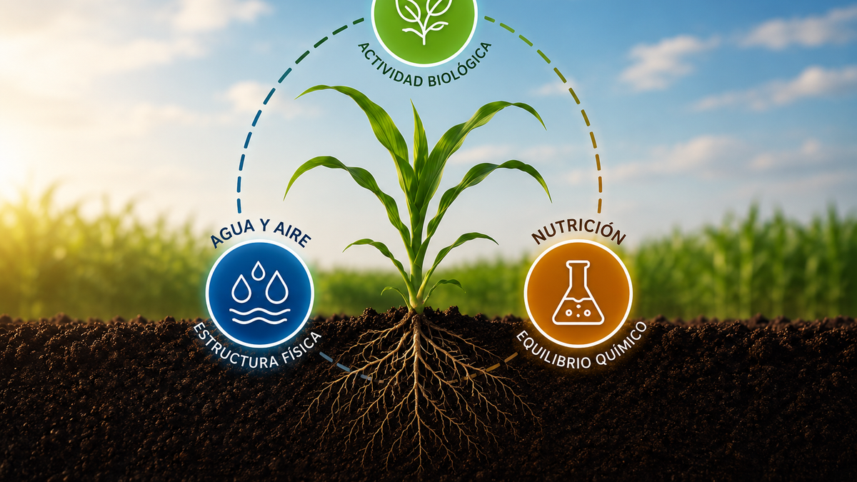Fertilidad del suelo: cómo funciona el triángulo que redefine la producción agrícola