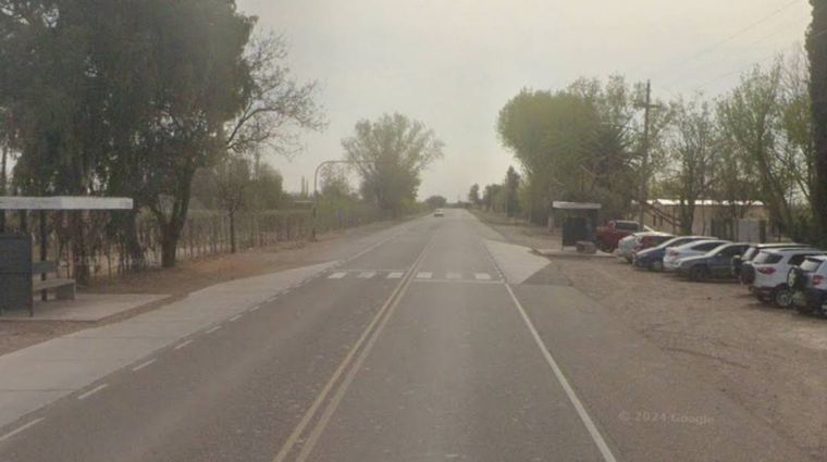 El cruce de Chapanay donde fue atropellada la niña que murió en el Hospital Notti. 