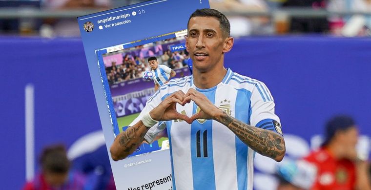 El posteo de Ángel Di María para los chicos en los Juegos Olímpicos. Foto: NA