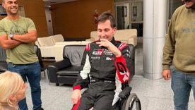 Juan Cruz Yacopini volvió a utilizar su overol de carrera Juan Cruz Yacopini volvió a utilizar su overol de carrera