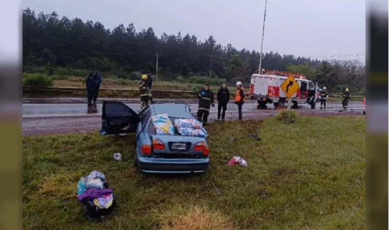 Una de las imágenes del accidente Foto: NA