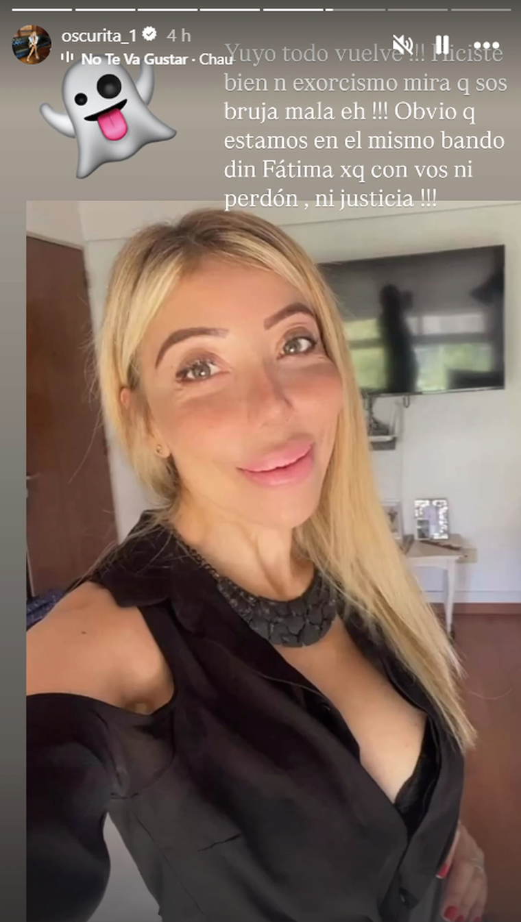 Rosmery Maturana recargada. Foto: captura de pantalla Instagram/ @oscurita_1. Rosmery Maturana recargada. Foto: captura de pantalla Instagram/ @oscurita_1.
