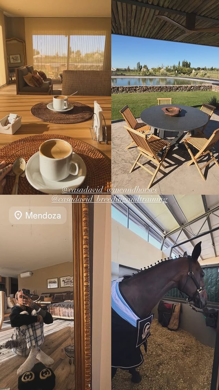 La estadía de la famosa en Luján de Cuyo. La estadía de la famosa en Luján de Cuyo.