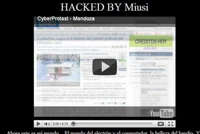 MDZol | Así fue hackeada el sitio web de Malargüe. Foto: web