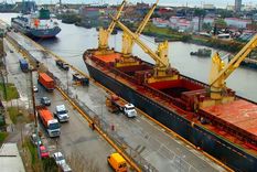 Puerto de contenedores de Dock Sud Terminal de Contenedores Exolgan, Puerto Dock Sud Foto: Twitter