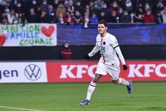 Mauro festeja su gol. Foto: @PSG_espanol