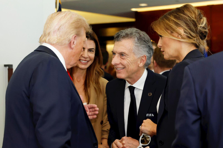 Mauricio Macri y Donald Trump se cruzaron en la final del Mundial de Clubes.