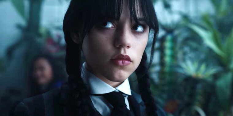 Los secretos de la serie que se posicionó como el mejor estreno de Netflix en la historia Jenna Ortega interpretando a Merlina Addams. Foto: Netflix