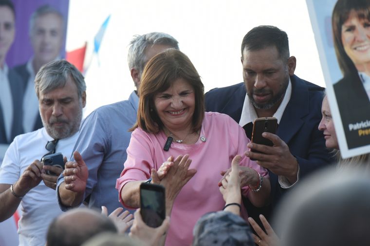 Bullrich se animó a exponerse en un acto público. Foto: Maximiliano Ríos