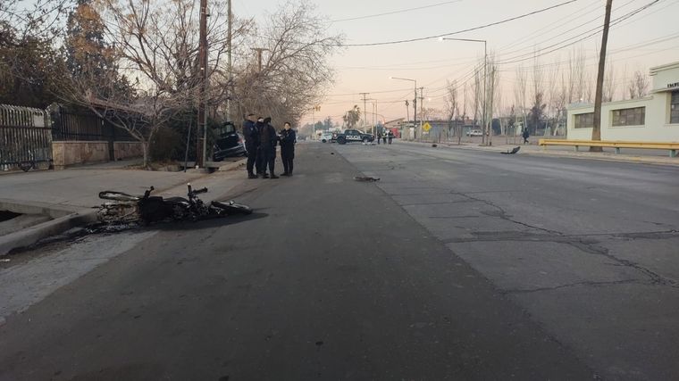 El lugar del trágico accidente. Foto: Ministerio de Seguridad de Mendoza