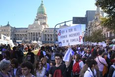 Frente al Congreso: la marcha universitaria del pasado abril contra los recortes en el financiamiento Foto: Noticias Argentinas