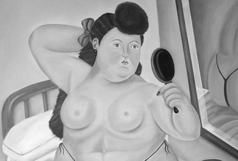Una de las típicas gordas de Botero.