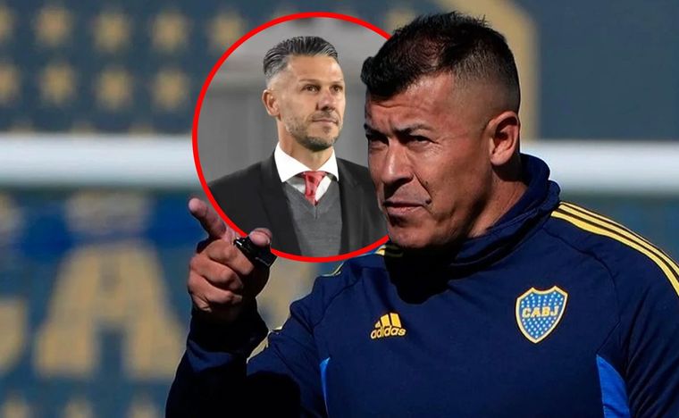 Almirón y la diferencia de criterios con Demichelis. Foto: MDZ