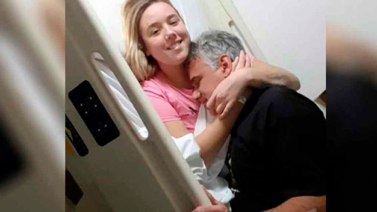 Patricio Di Palma con su hija Agustina.