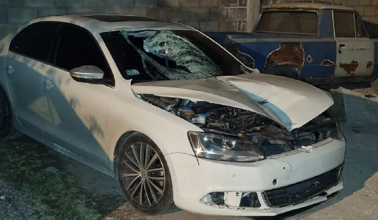 Así quedó el auto de Joel Liquitay, el joven que atropelló y mato a una mujer policía embarazada Foto: Foto: NA