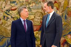 Macri fue recibido por el rey esta mañana.