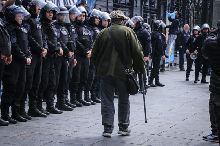 La marcha trascurrió de forma pacífica. Solo hubo un solo incidente. Foto: X