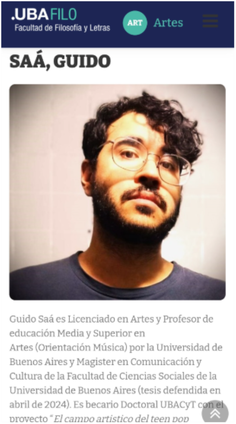 El acusado es docente en el Colegio Carlos Pellegrini, el conservatorio Falla y la facultad de Filosofía y letras de la UBA Foto: X