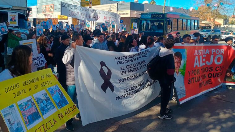 La familia de Alejo Montenegro marchó para pedir justicia.&nbsp;