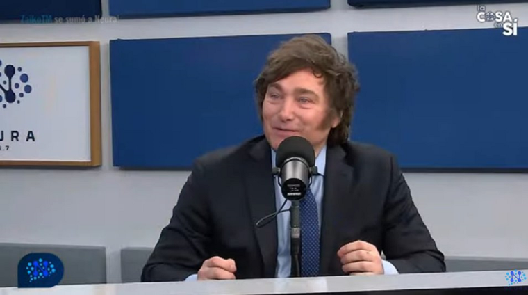 El economista libertario visitó el programa de Alejandro Fantino Foto: Captura de pantalla