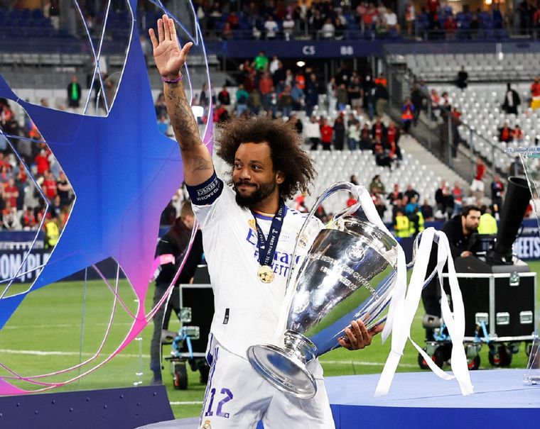 Marcelo ganó su quinta Champions con el Madrid. Foto: EFE