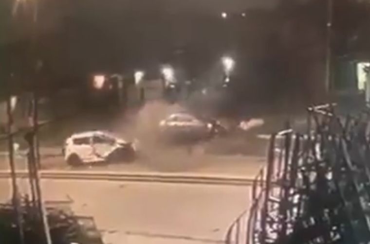 Fatal El instante del impacto. El hombre baleado falleció poco después.