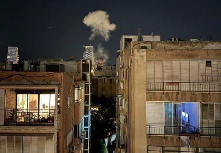 El momento de la explosión. Foto: X @Rincon001A