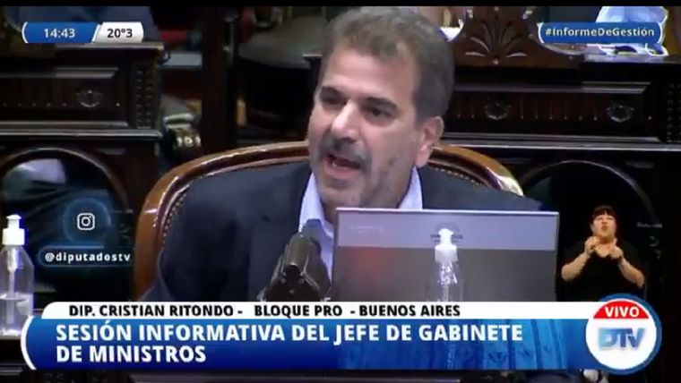 Cristian Ritondo criticó a Santiago Cafiero.