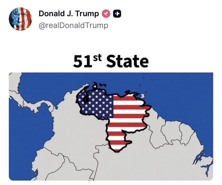 La publicación de Donald Trump en Truth Social fue replicada por la Casa Blanca. La publicación de Donald Trump en Truth Social fue replicada por la Casa Blanca.