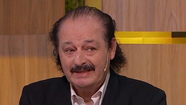 El artista se encuentra aislado y no se lo puede visitar. Foto: captura de video/ Telefe. 