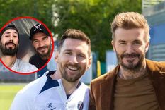 David Beckham visitó el mural de Messi