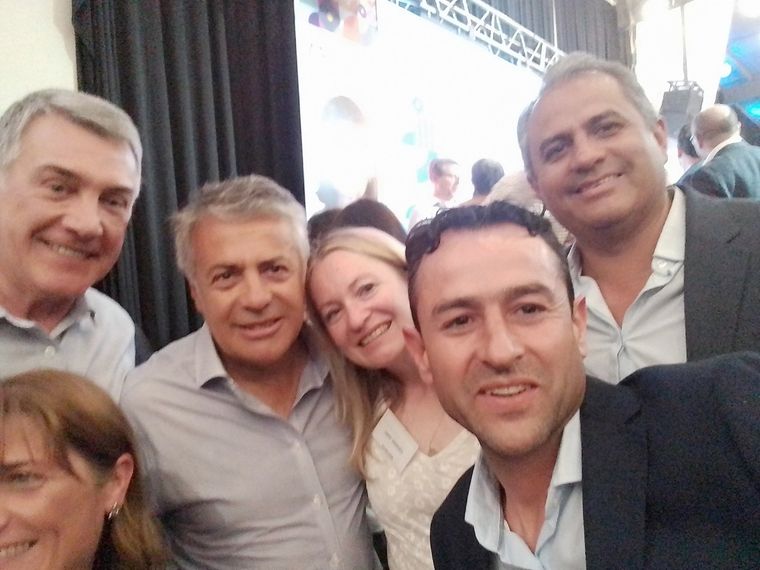 Emanuel Mendez, Hebe Casado y Cornejo en imagen. Foto: Twitter Emanuel Mendez