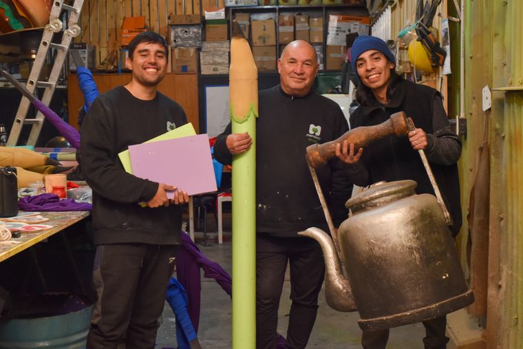 El equipo de escenógrafos de la Ciudad de Mendoza.
