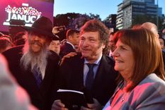 Javier Milei participó de la Janucá junto a la comunidad judía Foto: Télam