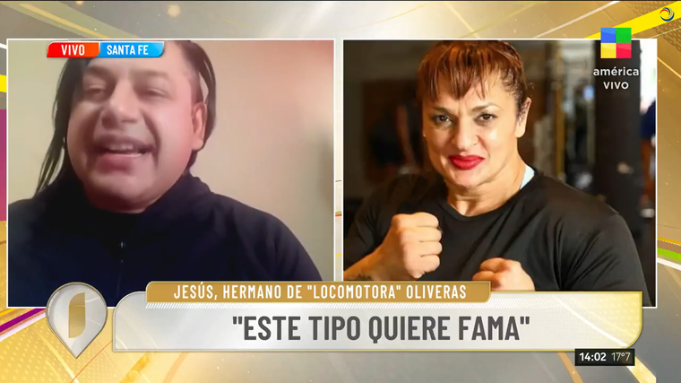 La palabra del hermano de Locomotora Oliveras. Foto: captura de video/ América TV. La palabra del hermano de Locomotora Oliveras. Foto: captura de video/ América TV. 