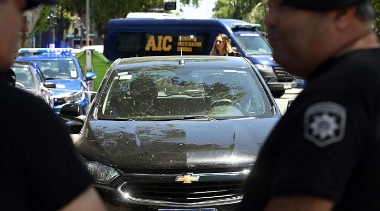 El rodado en el que iba la prima de Antonela Foto: Sebastián Granata/Télam