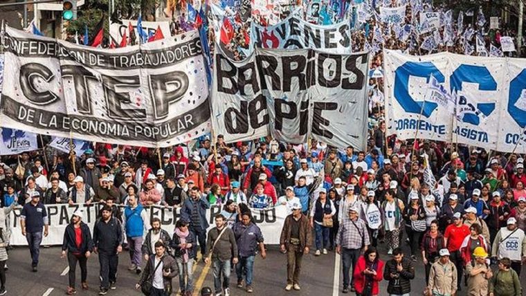 Manifestaciones Piqueteras en la Ciudad de Buenos Aires.Foto Gentileza Timing Político