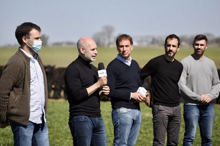 Rodríguez Larreta durante un acto de campaña en Junín