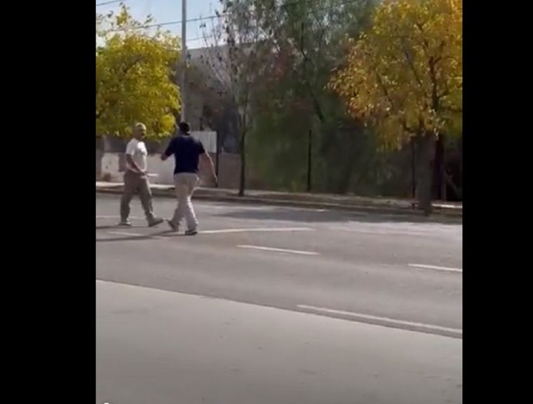 Un registro del violento momento Foto: Captura de pantalla