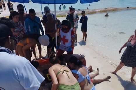 Las imágenes del hecho Foto: Policía de Isla Mujeres